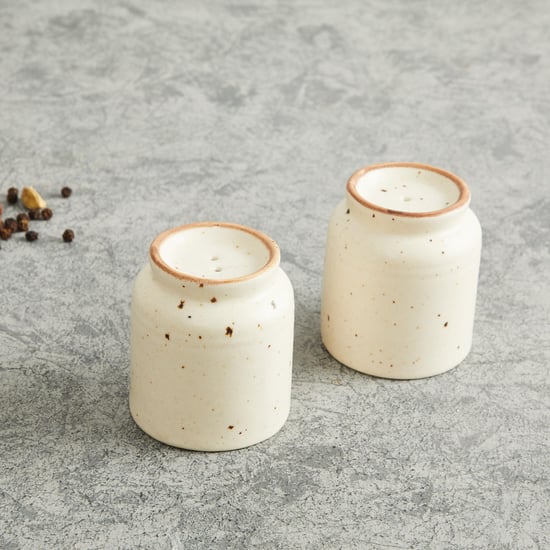 Marshmallow Set of 2 Stoneware Salt and Pepper Shakers