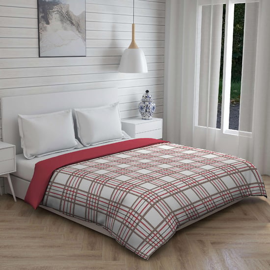 BOUTIQUE LIVING Jade Checked 220TC Double Bed Comforter - 229 x 274 cm