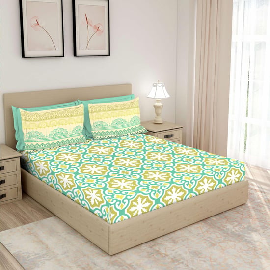 LAYERS Bologna Printed 3-Pc. Double Bedsheet Set - 274 x 274 cm