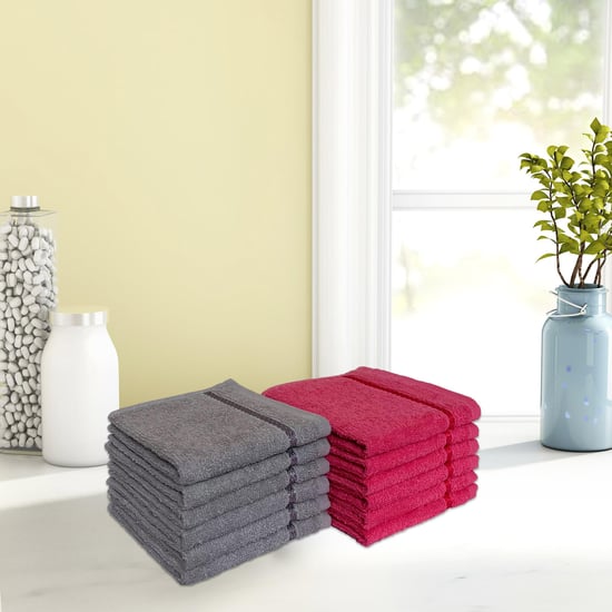 SPACES Core Seasons Best Quick Dry Face Towel - Set of 12 - 30 x 30 cm