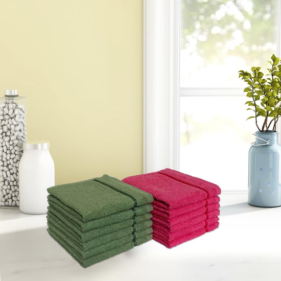 SPACES Core Seasons Best Quick Dry Face Towel - Set of 12 - 30 x 30 cm