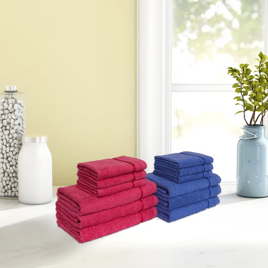 SPACES Core Seasons Best Quick Dry Solid Face and Hand Towel - Set of 12