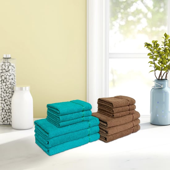 SPACES Core Seasons Best Quick Dry Solid Hand and Face Towel - Set of 12