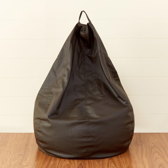 Flabby Faux Leather XXL Bean Bag with Beans - Brown