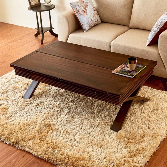 Flick Mango Wood Extendable Coffee Table - Brown