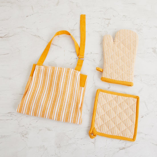 Vegas Multicolour Printed Cotton Kitchen Linen Set - 3Pcs