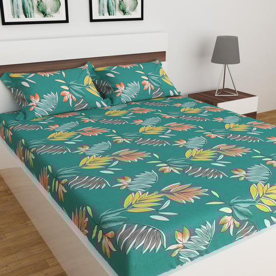 Corsica Elegant Microfibre Printed 3Pcs Queen Bedsheet Set