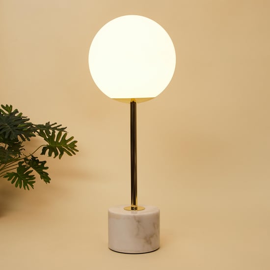 Fiesta Sphere Marble and Glass Table Lamp