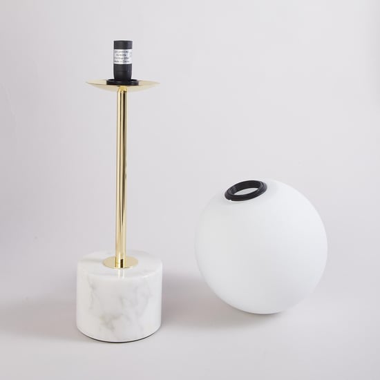 Fiesta Sphere Marble and Glass Table Lamp