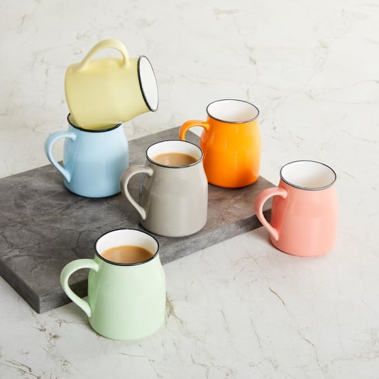 Corsica Set of 6 Bone China Small Coffee Mugs - 180ml