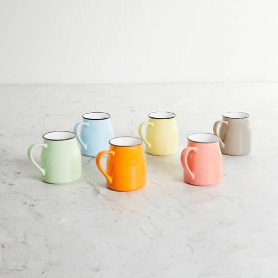 Corsica Set of 6 Bone China Small Coffee Mugs - 180ml