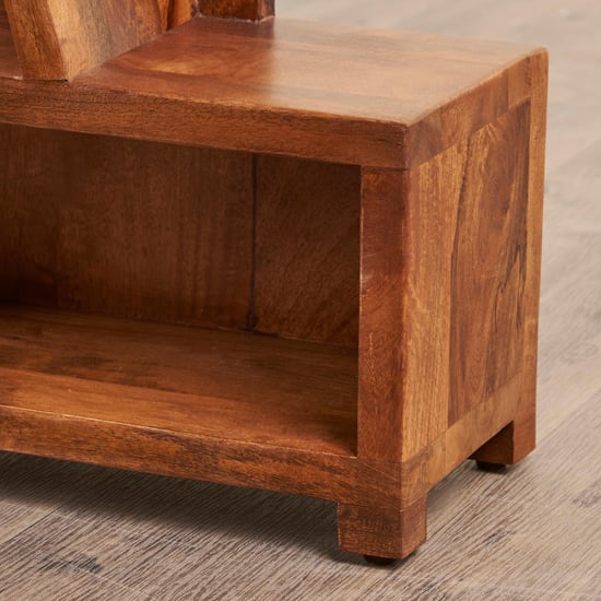 Helios Arne 5-Tier Mango Wood Book Shelf - Brown