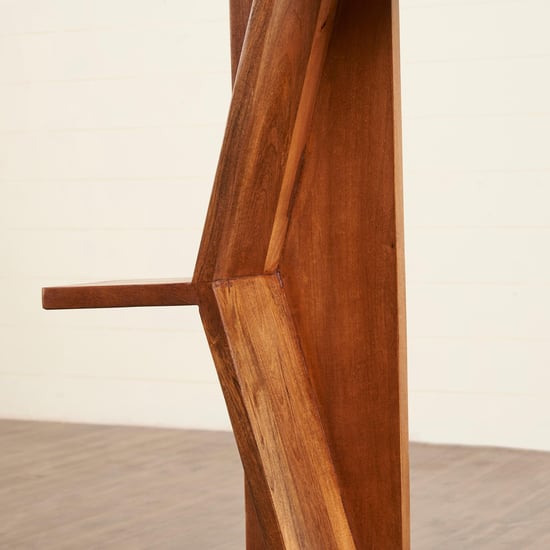 Helios Arne 5-Tier Mango Wood Book Shelf - Brown