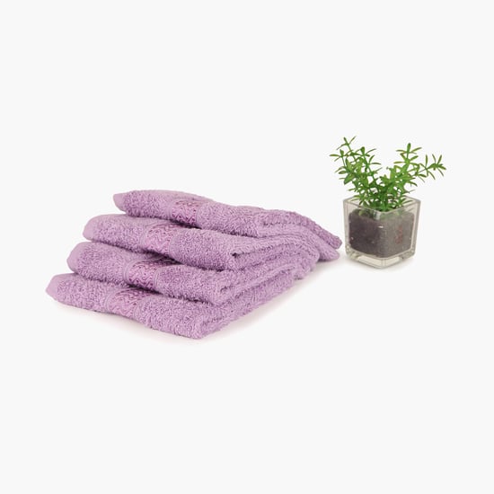 SPACES Welhome Unwinders Cotton Face Towel- Set Of 4- 30 cm x 30 cm