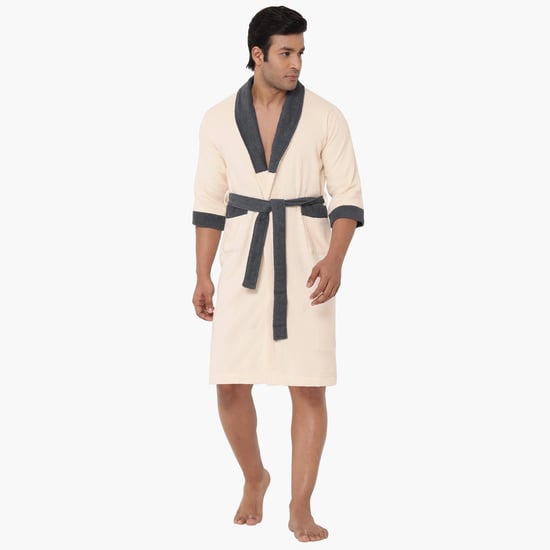 Spaces Large Size Cloudz Bath Robe- 300 Gsm