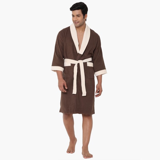 Spaces Large Size Cloudz Bath Robe - 300 Gsm