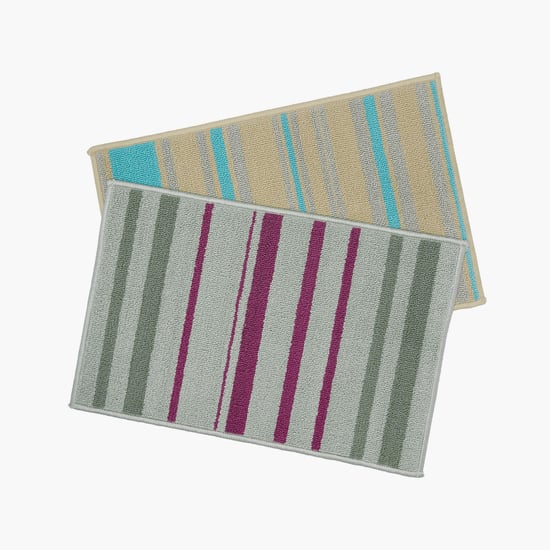 SPACES Welhome La Piazza Striped Door Mat - Set of 2 - 37 x 57 cm