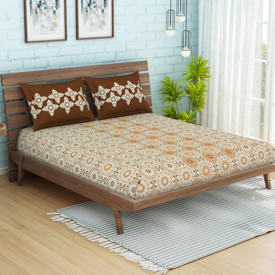 SPACES Atrium Printed 3-Pc. Queen Size Bedsheet Set - 254 x 274 cm