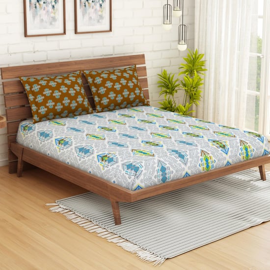 SPACES Atrium Printed 3-Pc. Queen Size Bedsheet Set - 254 x 274 cm
