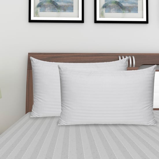 SPACES Wel-Sleep Polyester Pillows- Set Of 2- 43 x 68 cm