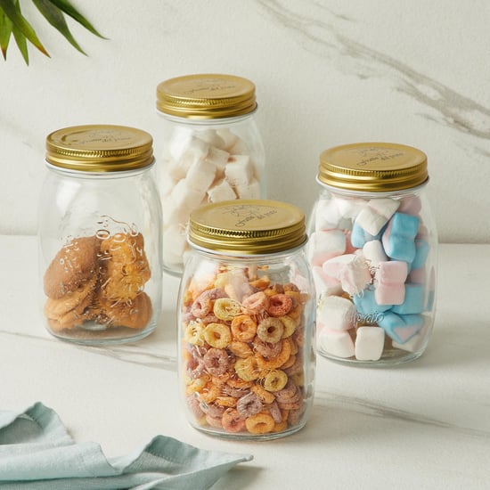 Corsica Set of 4 Glass Storage Jars - 500ml