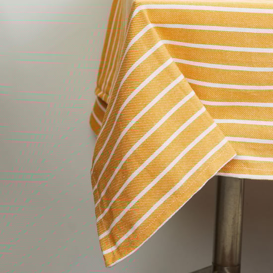 Retrieve Stripes Yellow Cotton Table Cloth - 1.35x1.8m