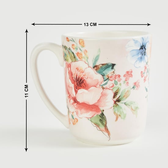 Moksha Freedom Stoneware Floral Printed Mug - 500ml