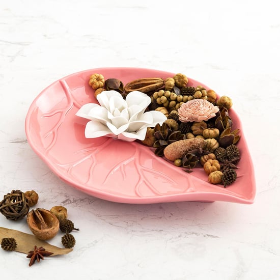 Moksha Pink Textured Ceramic Decorative Platter