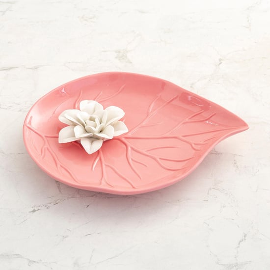 Moksha Pink Textured Ceramic Decorative Platter