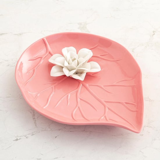 Moksha Pink Textured Ceramic Decorative Platter