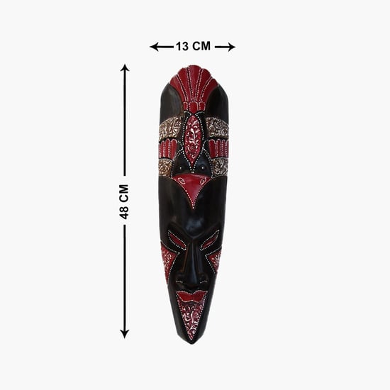 Corsica Magnolia Wooden Bird Mask Wall Accent