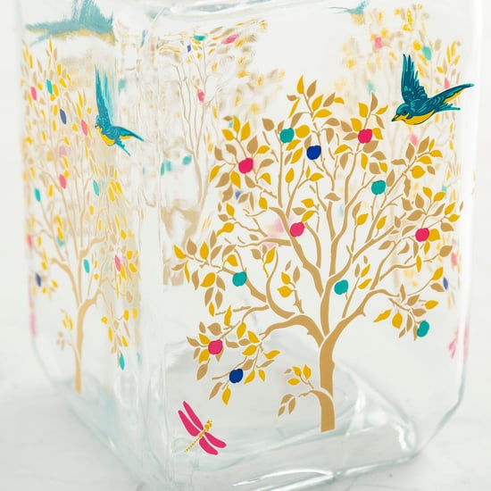 Hope-Orson Transparent Glass Storage Container Set With Decal - 3Pcs