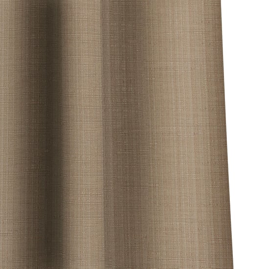 D'DECOR Strea Damask- Brown Jacquard Woven Blackout Door Curtain