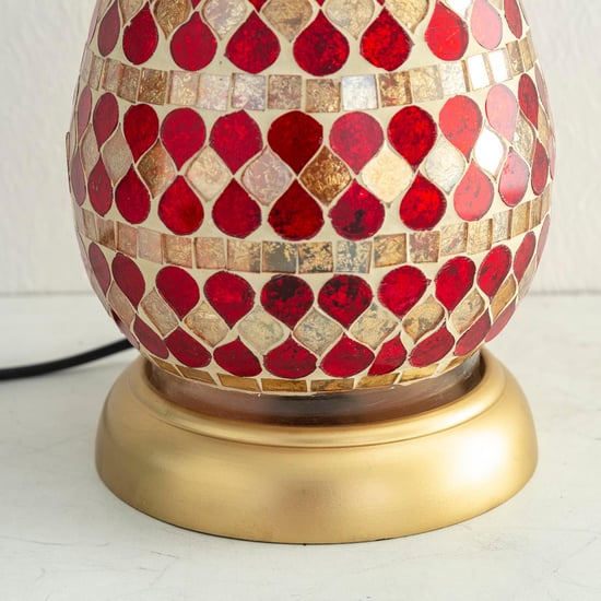 Mariana Red Glass Mosaic Lamp - 15x28.5cm