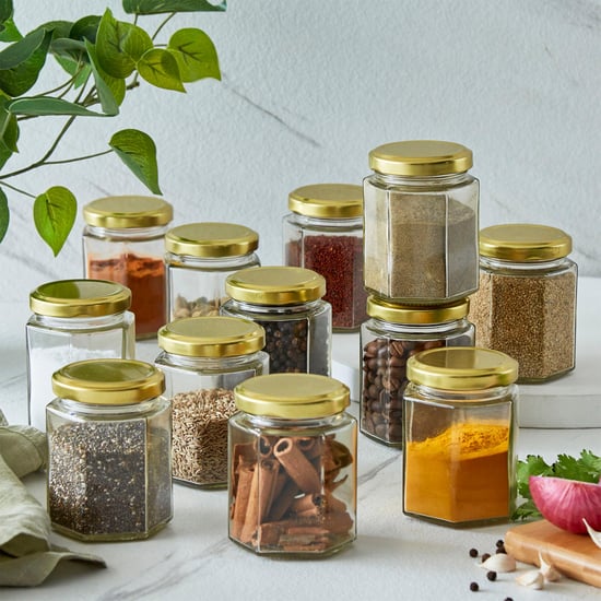 Corsica Essentials Set of 12 Glass Spice Jars - 150ml