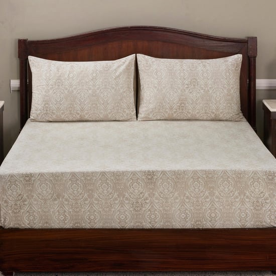 MASPAR Vintage Regal Bliss 3-Piece Printed King Bedsheet Set- Cotton