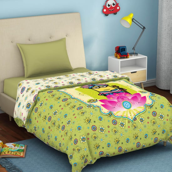 SPACES Universal Masala Minions Printed Cotton Single Bed Quilt - 180 TC