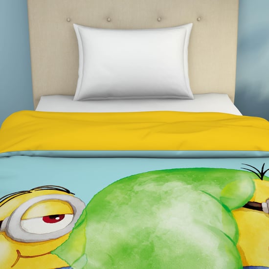 SPACES Universal Water Color Minions-Blue Cotton Printed Dohar-
150x220cm