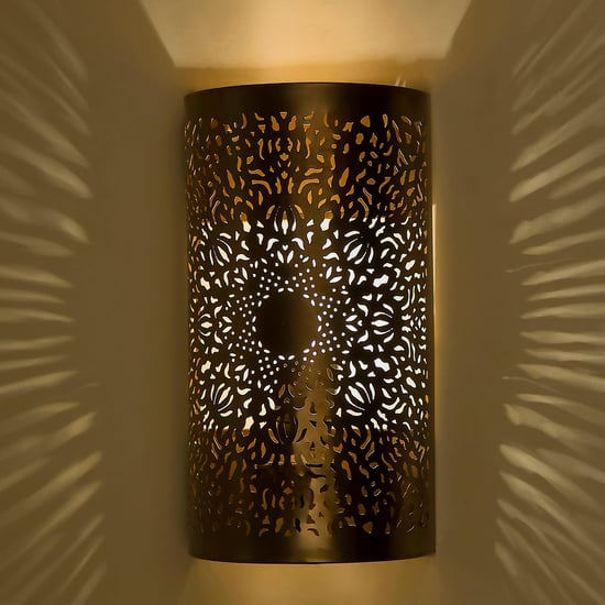 HOMESAKE Steel Moroccan Wall Lamp