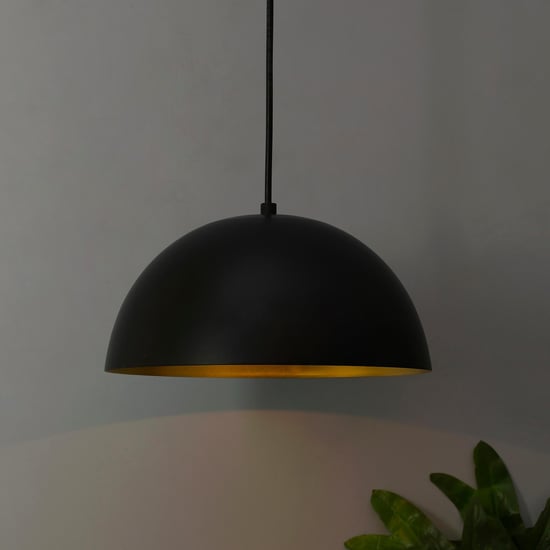 HOMESAKE Corsica Black Metallic Pendant Hanging Light - 25 x 12.5 cm