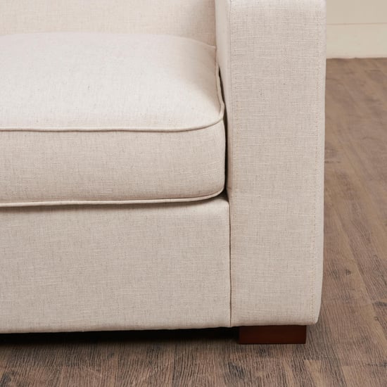 Cane Connection Fabric 2-Seater Sofa - Beige