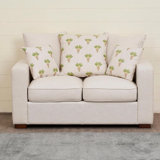 Cane Connection Fabric 2-Seater Sofa - Beige