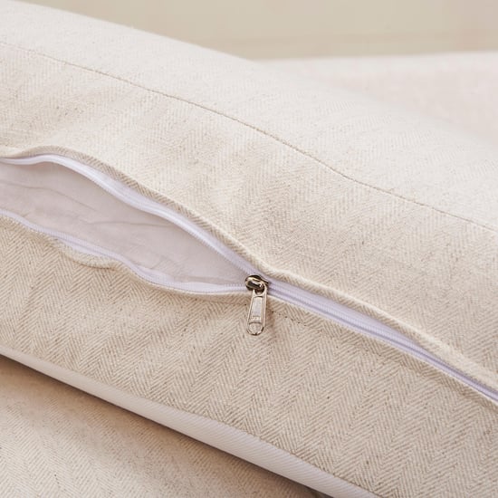 Cane Connection Fabric 2-Seater Sofa - Beige