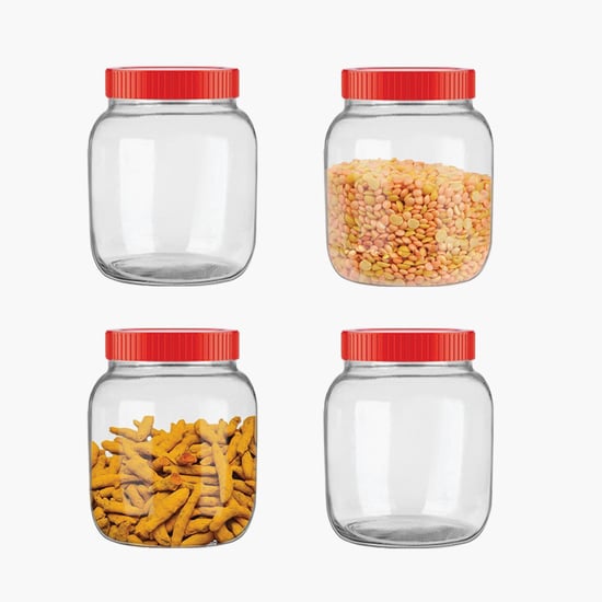 Corsica Airtight Glass Jar - 500 ml- Set of 4