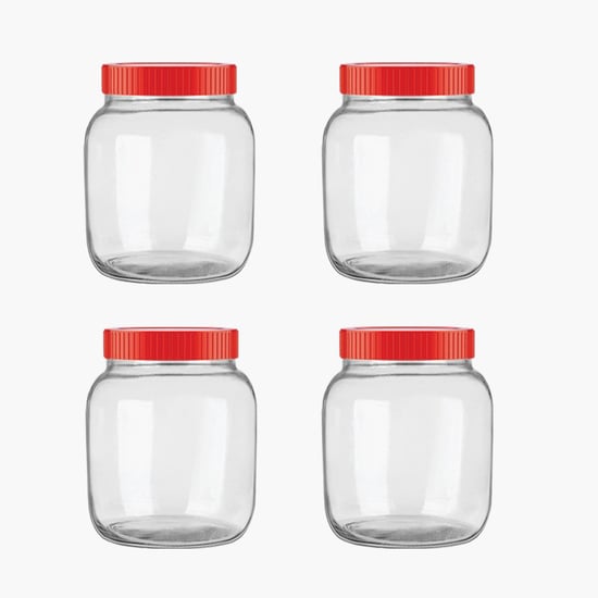 Corsica Airtight Glass Jar - 500 ml- Set of 4