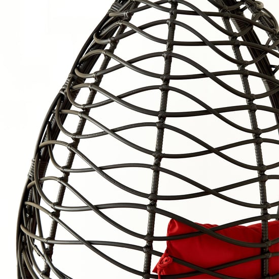 Helios Brezza Jimmy Hanging Swing with Stand and Seat Cushions - Brown