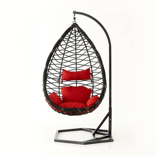 Helios Brezza Jimmy Hanging Swing with Stand and Seat Cushions - Brown