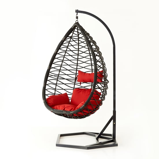 Helios Brezza Jimmy Hanging Swing with Stand and Seat Cushions - Brown