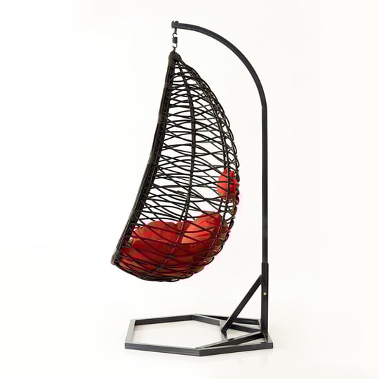 Helios Brezza Jimmy Hanging Swing with Stand and Seat Cushions - Brown