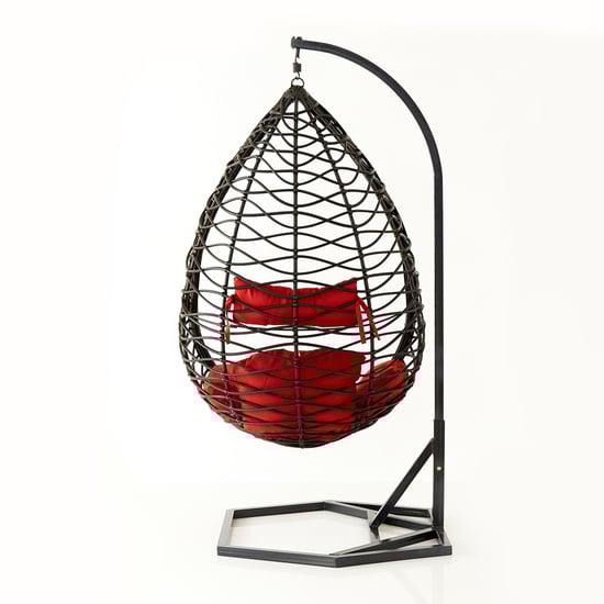 Helios Brezza Jimmy Hanging Swing with Stand and Seat Cushions - Brown